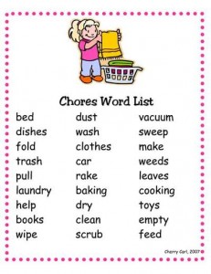 chore list for kids