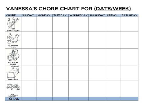 kids chore list